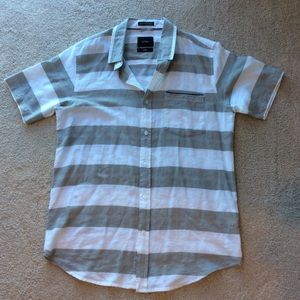 Tavik stripe button down shirt